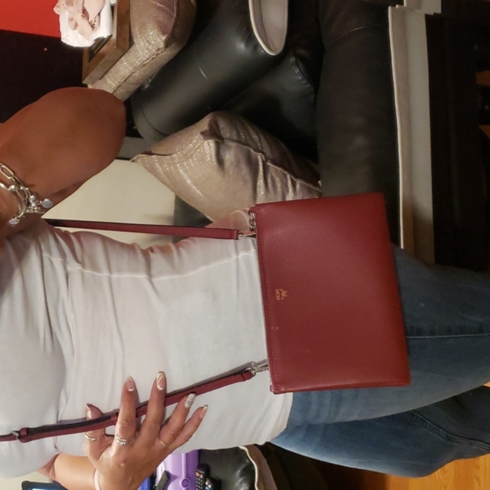 MCM Grained Calfskin Milla Double Crossbody Bag